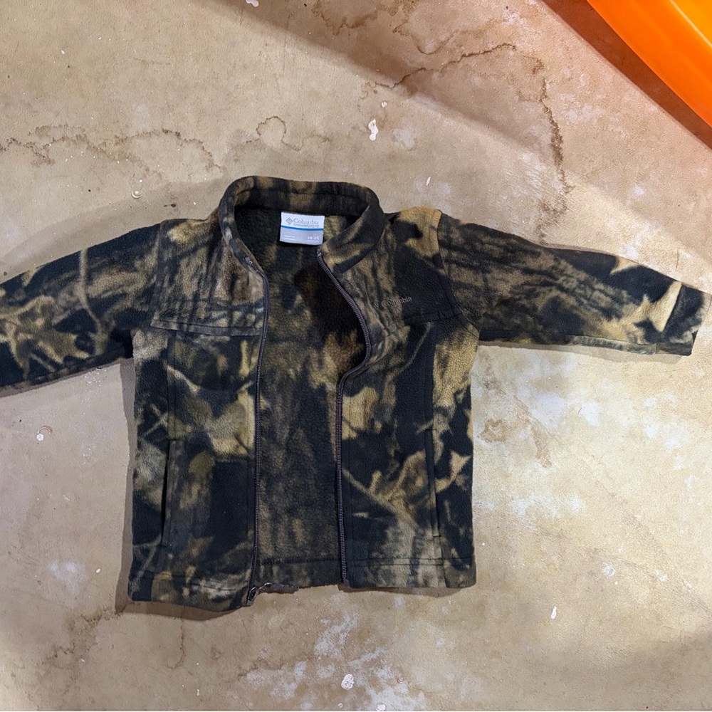 Columbia Kids Black & Tan Tie-Dye Fleece Zip Jacket